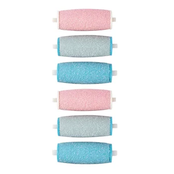 

6Pcs Regular Coarse Scholl Velvet Smooth Express Amope Refill Pedi Roller Replacement Heads Compatible with Electronic Footfile