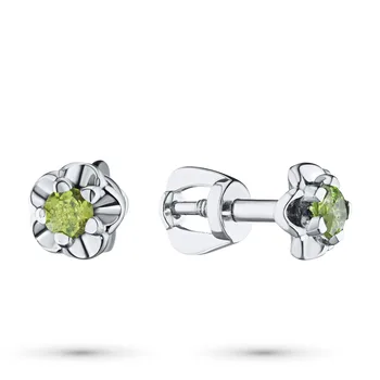 

Silver earrings with chrysolite e0611sg04200374