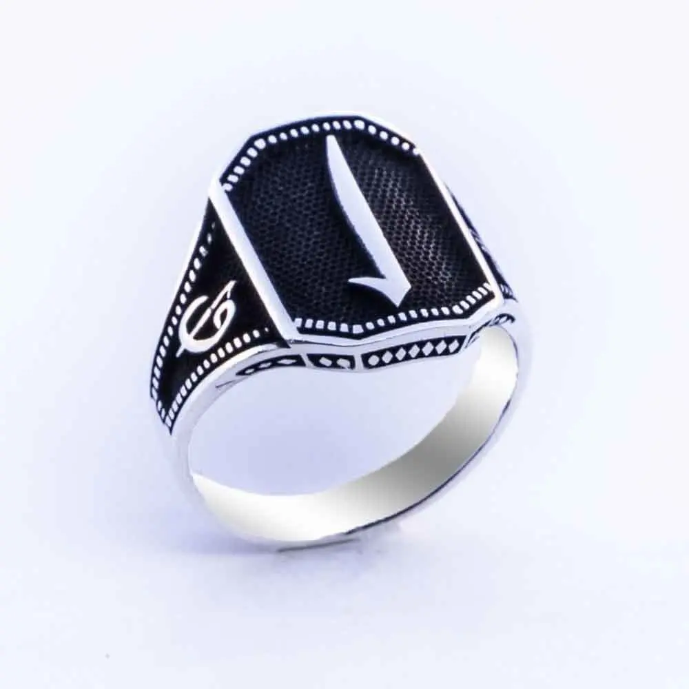 925 пробы Серебряное кольцо Aleph для мужчин