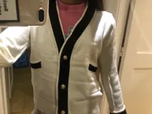 Cárdigans de punto Vintage para mujer, suéteres de manga larga con cuello en V, blusas ajustadas coreanas para oficina, cárdigans 2019