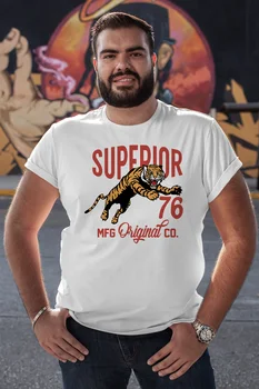 

Angemiel Wear Superior Mini Tiger White Men 'S Cotton Big Size T-Shirt