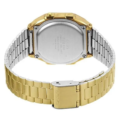 Casio Часы унисекс Винтаж золотой A168WEGC-5EF камуфляж