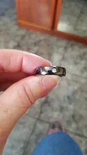 Anillo de cerámica de color blanco y negro para mujer, sortija grande de cristal para boda, ancho de 6mm, talla 6-10, regalo para hombre