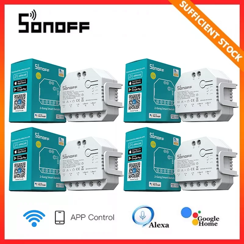 Itead SONOFF Dual R3 and Lite Two Way Wifi Relay Switch Timer Smart HomeModule Work With Alexa Google Home eWelink APP | Электроника