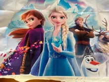 Figuras de Frozen 2 para niños, fondo de tela de 125x80CM de Disney, decoración de diseño de Fiesta Temática de cumpleaños