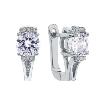 

Silver earrings with cubic zirconia sunlight sample 925