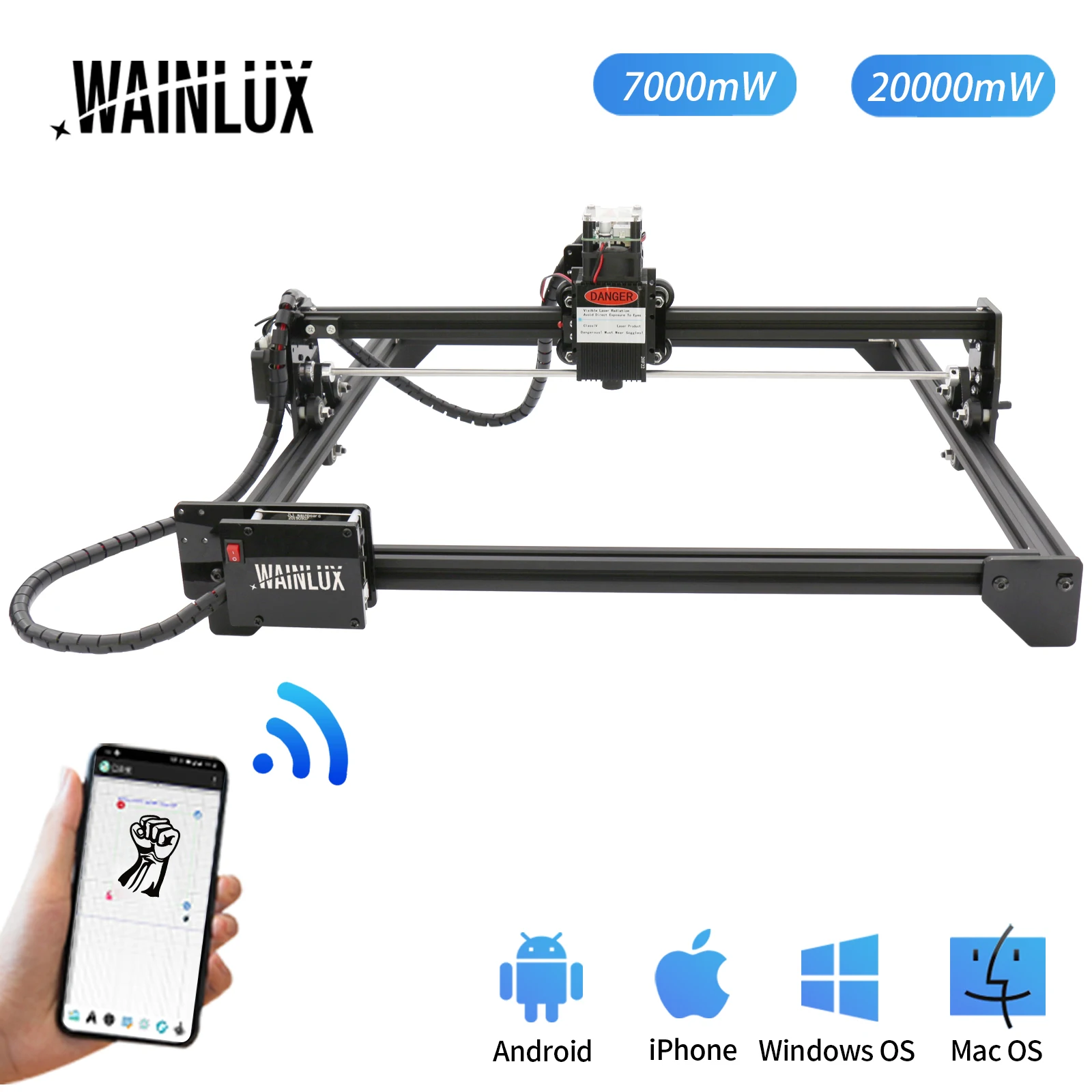 Лазерный гравер WAINLUX 40 Вт 30 20 7 | Инструменты