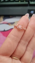 Anillo de flor de cristal exquisito, joyería de moda con carácter, anillo de apertura hembra versátil de amor dulce