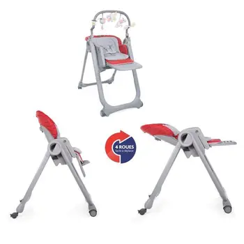 

Highchair CHICCO Polly Magic Relax 4 wheels Scarlet