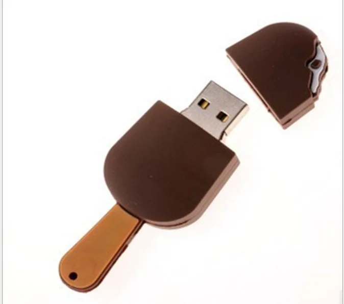 Popsicle u диск милый мультфильм usb флэш-накопитель мороженое 128 г/8 ГБ и 16 Гб/32 Гбайт/64 Гбайт usb флэш-диск 2,0 usb флешка fl