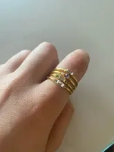 IPARAM-Conjunto de 4 anillos de circonita de cristal para mujer, juego de anillos de oro 2020, set de anillos de compromiso bohemios vintage para mujer, joyería para fiesta