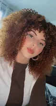 Kinky Curly Wigs Bangs Blonde Cosplay Heat-Resistant Brown Lizzy Synthetic Black Women