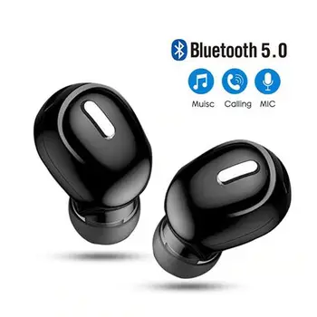 

Mini In-Ear 5.0 Bluetooth Earphone HiFi Wireless Headset With Mic Sports Earbuds Handsfree Stereo Sound Earphones for all phones