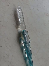 Uds paquete seguro de vidrio Vintage Dip inmersión sostenedor de la pluma firma de tinta plumas fuente de cristal hecho a mano Dip pluma fuente