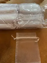 100 unids/lote 5x 7/7x 9/10x15cm bolsas de joyería de Organza bolsa de lazo de Organza bolsa de embalaje de la joyería bolsas joyería bolso bolsa de