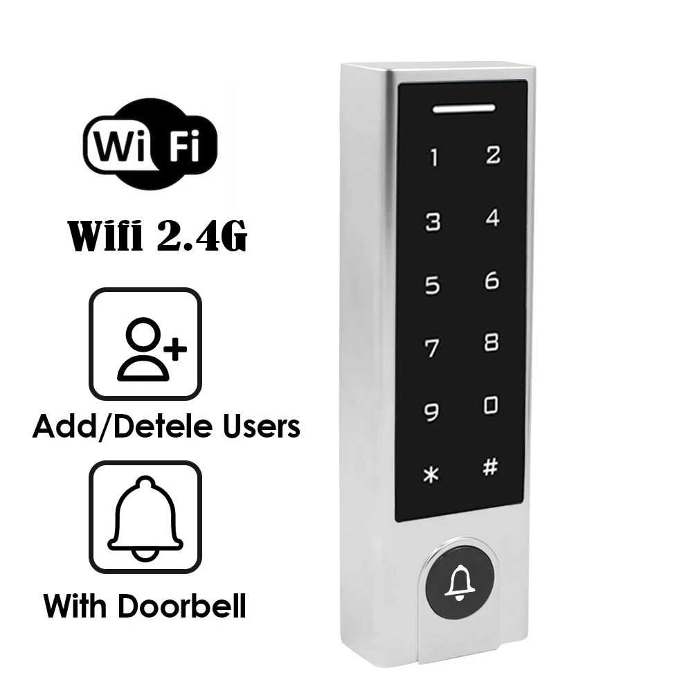 H3/HF3 Wifi APP Access Control Keypad 125Khz RFID Card Reader Electric Lock Wate