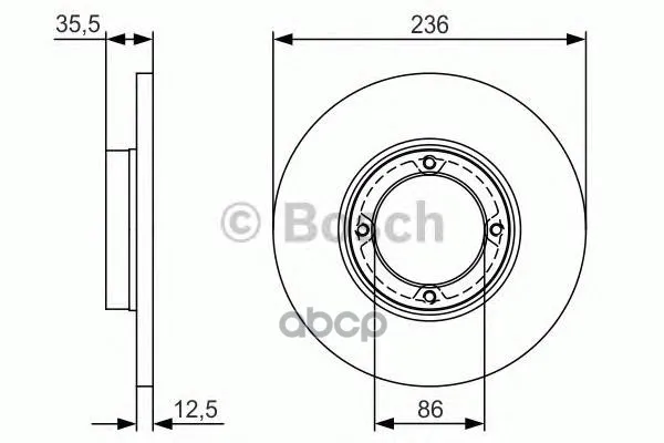 Тормозной Диск Передний 0986479r81 Bosch арт. 0986479R81