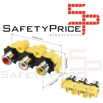 

Triple RCA AUDIO VIDEO connector for welding MOUNT PANEL