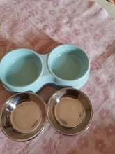 Alimentador de colores para mascotas, plato de acero inoxidable para alimento y agua de perros y gatos pequeños