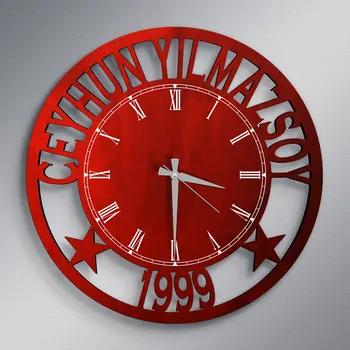

Personalized Is and Dated Wood Wall Clock-4