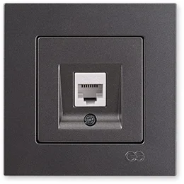 

PnpnElectrıc Gns Eqona Metallic Smoked Gray Single Data Socket (RJ45 Cat5)
