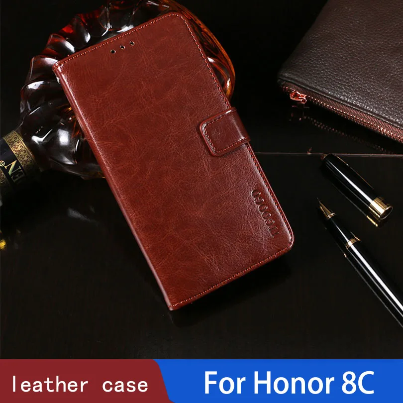

phone Case For Honor 8C Case Cover Leather Flip smart Phone Case on Honor 8C
