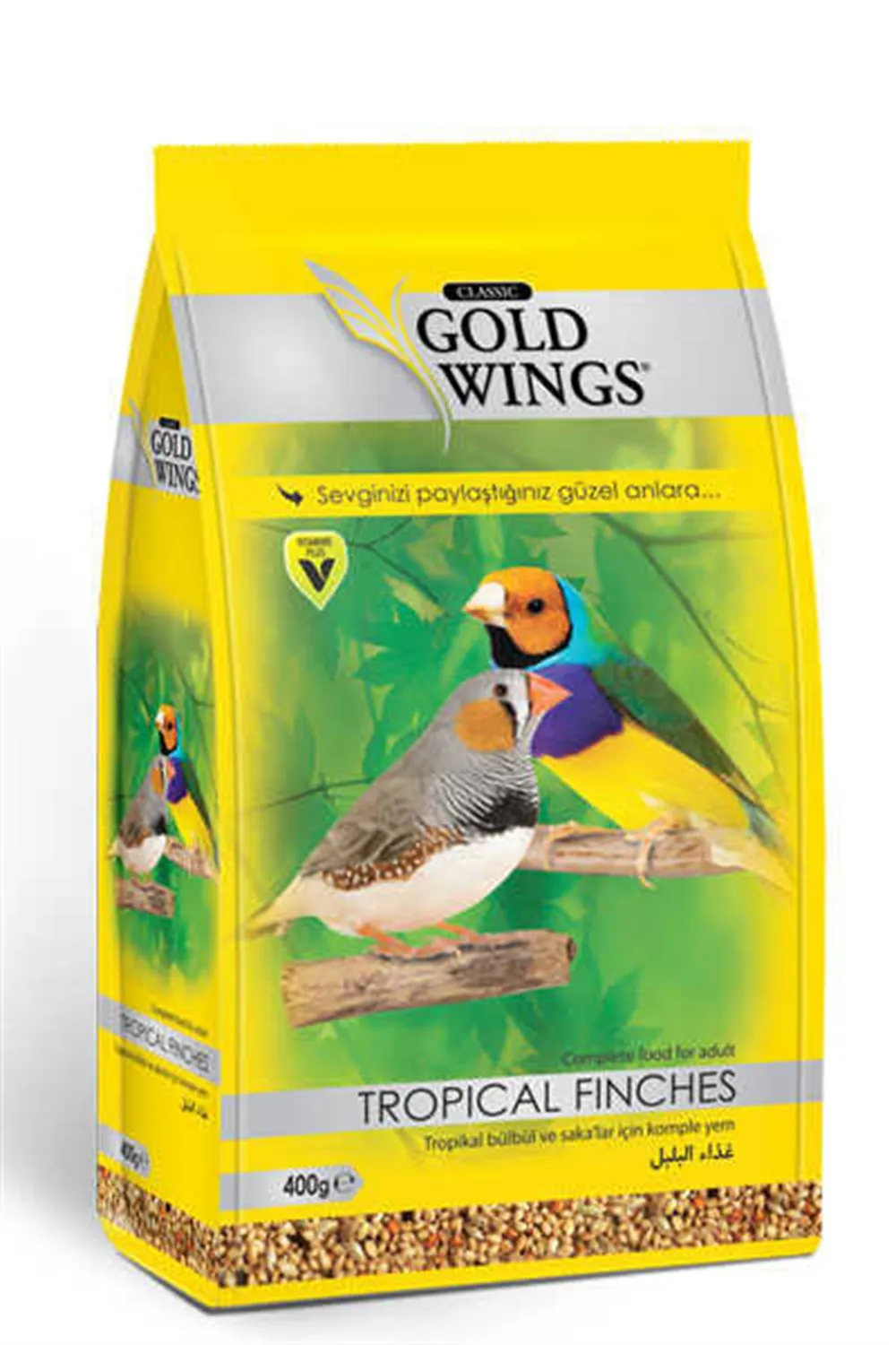 

Классическая тропическая еда Gold Wings, 400 г, полная еда для взрослых, тропическая еда