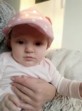 Sombrero de sol con orejas para niños, gorra de béisbol con estampado de lunares para bebé, niño y niña, gorra de béisbol con orejas para fotografía de carretera, primavera y verano