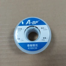 Rollo de alambre de estaño de soldadura A-BF, alambre de colofonia estañado para soldar de alto brillo, no tóxico para Estación de soldadura de hierro