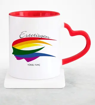 

Personalized Professional Esthetician Red Heart Mug Cup-2
