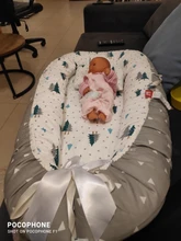 Cama nido para bebé de 85x50cm con almohada, cuna portátil de viaje, cuna de algodón para bebé recién nacido, cuna parachoques