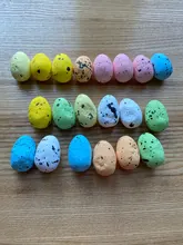 Kids Gift Craft Bird-Pigeon-Eggs Easter-Decoration Favor Painted Happy 3cm-Foam DIY Party
