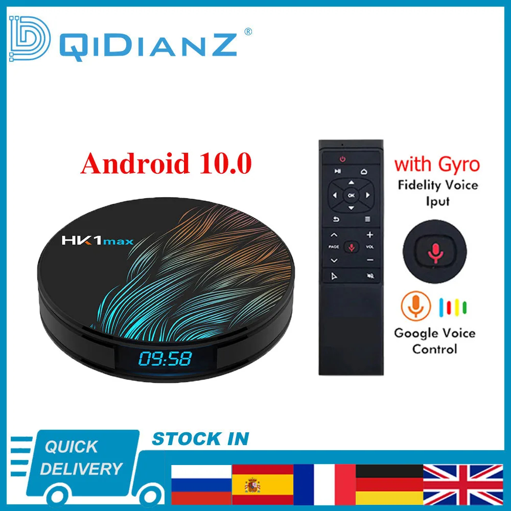 Умная ТВ-приставка HK1MAX Android 10 0 4K 1080P четырехъядерный процессор HK1 MAX RK3318 2 4/5G Wi-Fi Full HD
