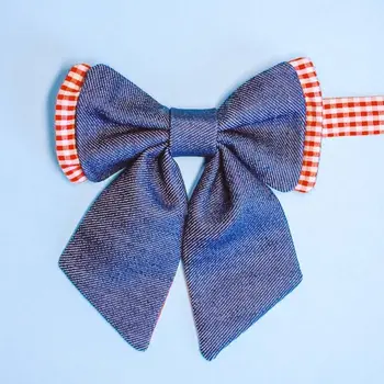 

Men's bow tie (cotton, blue, red, Cage) 50835