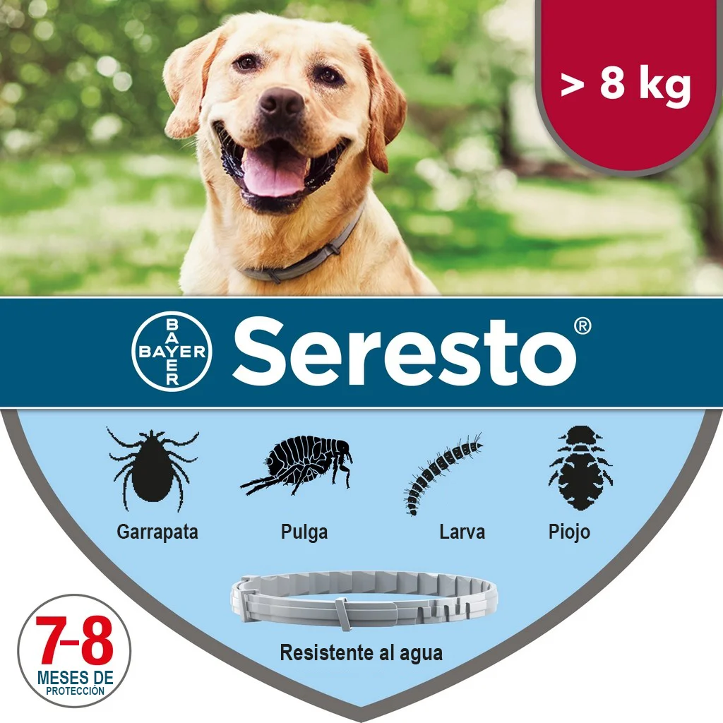 Seresto Bayer Perros Original Collar Antiparásitos Perros + Kg / Sin Olor, Resistente al Agua, 8 Meses De y esprays antipulgas| - AliExpress