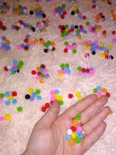 Pompones redondos y suaves de 10mm para niños y niñas, bola artesanal y mullido de 1000 Uds., pompones de colores mezclados, juguetes artesanales para guardería