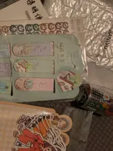 JIANWU 6 unids/set lindo imán de dibujo animado marcador vida fresco regalo creativo magnético marcadores para libros kawaii escuela suministros