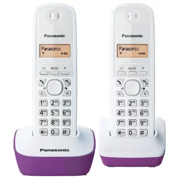 

Telephone Panasonic KX-TG1612FRF Duo without file without answering White purple