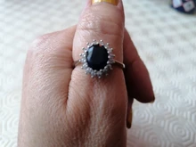 Anillo de princesa de circón azul transparente para mujer, joyería de compromiso para fiesta, adornos para joyas finas, chica y amiga Gif