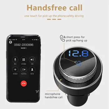 

Bluetooth Car FM Transmitter QC 3 Phone Fast Charge Dual USB Handsfree Audio Receiver Noise Reduction Auto MP3 TF Player Adapter