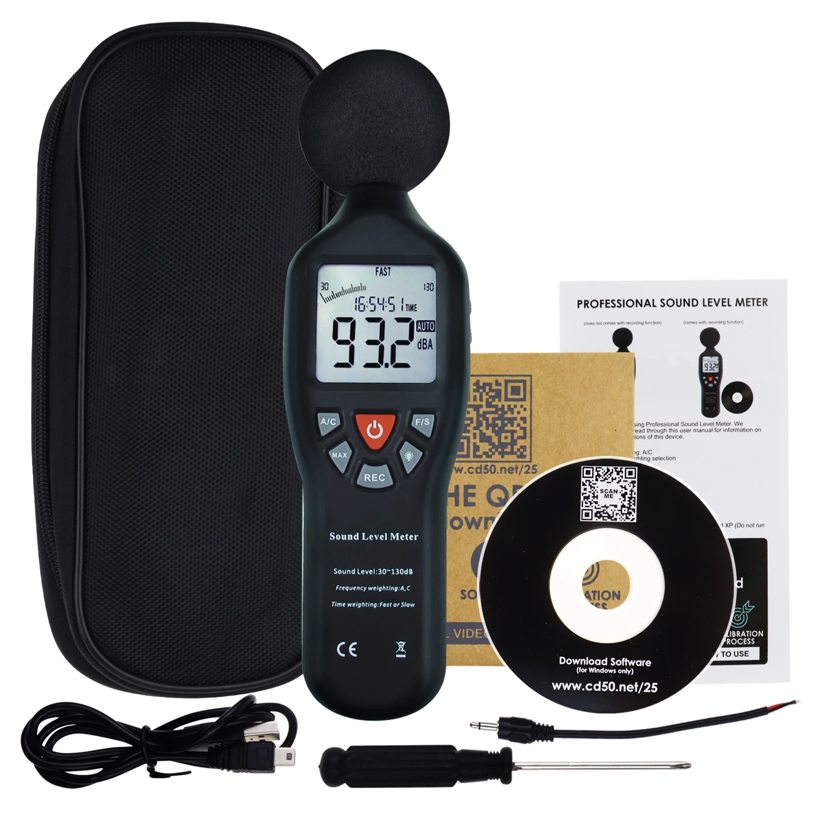 medidor de alta precisao 30db 130db compacto profissional 01