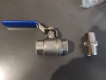 Female Straight Two-pieces Full Ports 304 Stainless Steel Ball Valve