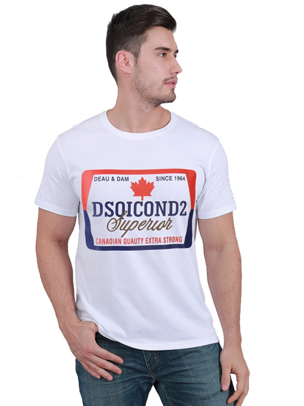 DSQICOND2 Лидер продаж Модная брендовая футболка DSQ2, мужская повседневная футболка с принтом в стиле хип-хоп, хлопковая футболка с коротким рукавом, 3XL