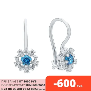 

Silver earrings with cubic zirconia sunlight sample 925 test