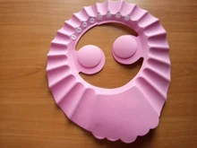 Los niños Cap impermeable del bebé seguro baño visera ajustable accesorios del Visor para baño proteger los ojos orejas traje de PVC 0-6 niños.