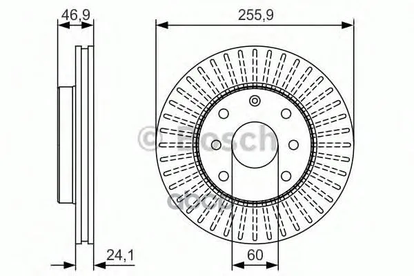 Диск Тормозной Daewoo Evanda 1.6/1.8/2.0 00 Bosch арт. 0986479R70