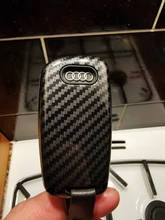 ABS Carbon fiber Silicone Car Key Cover Protector Case For Audi A3 A4 A5 C5 C6 8L 8P