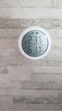 Tuya ZigBee-Sensor inteligente de temperatura del hogar y humedad, dispositivo con pantalla LED que funciona con asistente de Google y Tuya Zigbee Hub