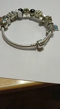 Charms Bangle Bracelet Jewelry-Making Gift Women 100%Real-Sterling-Silver Original Beads
