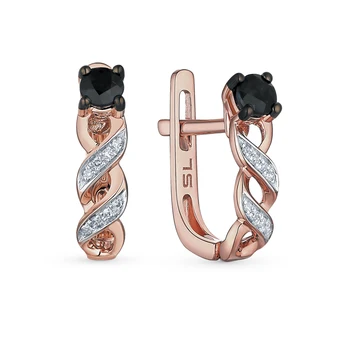 

Gold earrings with sapphires and diamonds sunlight sample 585